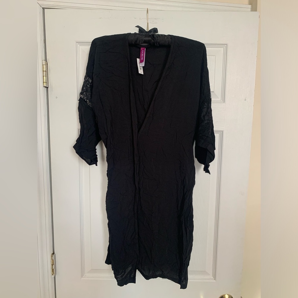 NWT Adore Me Black Short Robe - XS